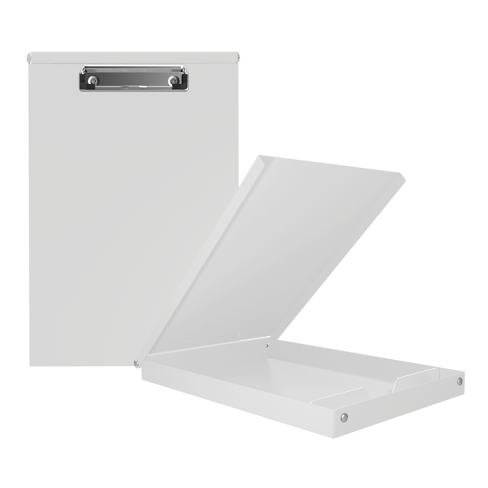 Aluminum Storage Clipboard White